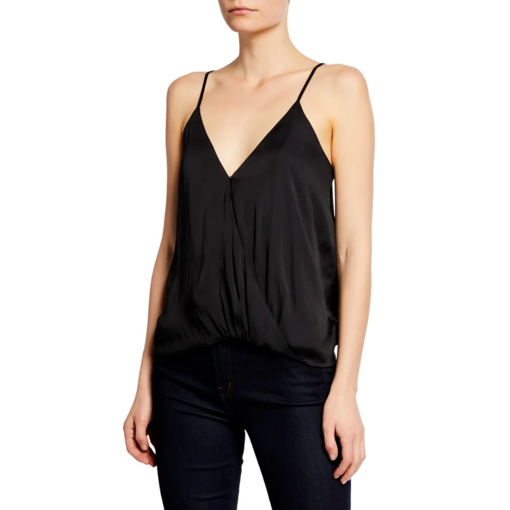 NWT Paige [ Small ] Annabelle Draped V-Neck Cami Tank Top in Black‎